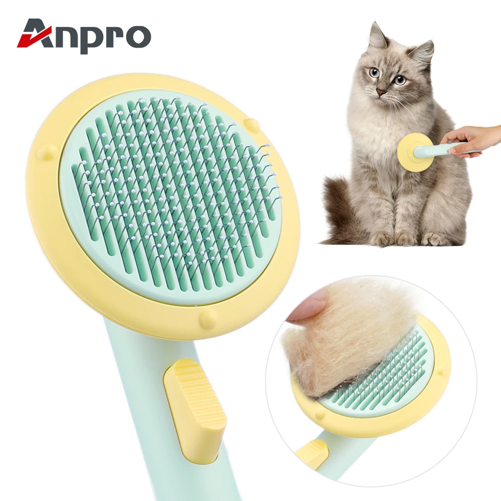 Pet Cat Hair Removal Comb Self Cleaning Cat Remover Brush For Dogs Cats