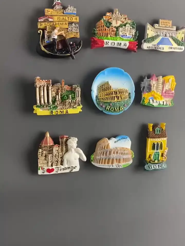 Rome Pisa Florence Venice Milan Italy Fridge Magnet Travel Souvenir