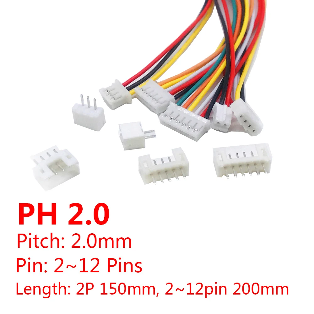 JST SH1,0 Mm 3-polige Stecker & Buchsen – 20 Sets Inkl. 20 Cm Kabel, Für Elektronik, LEDs, Modelle, Roboter