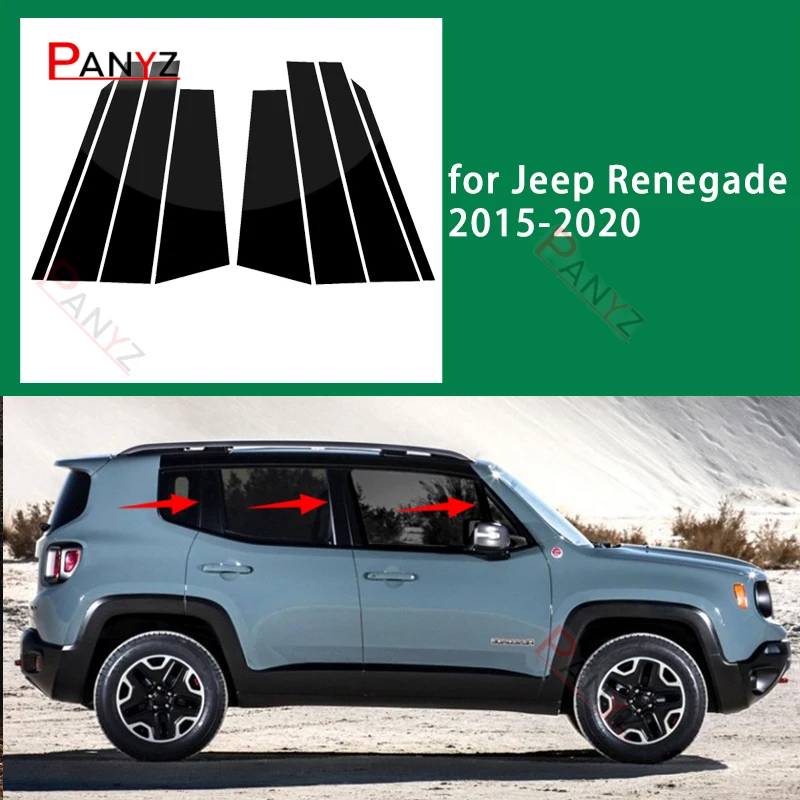 BTFWM 8 montanti for pilastri lucidati, for Jeep Renegade 2015-2020