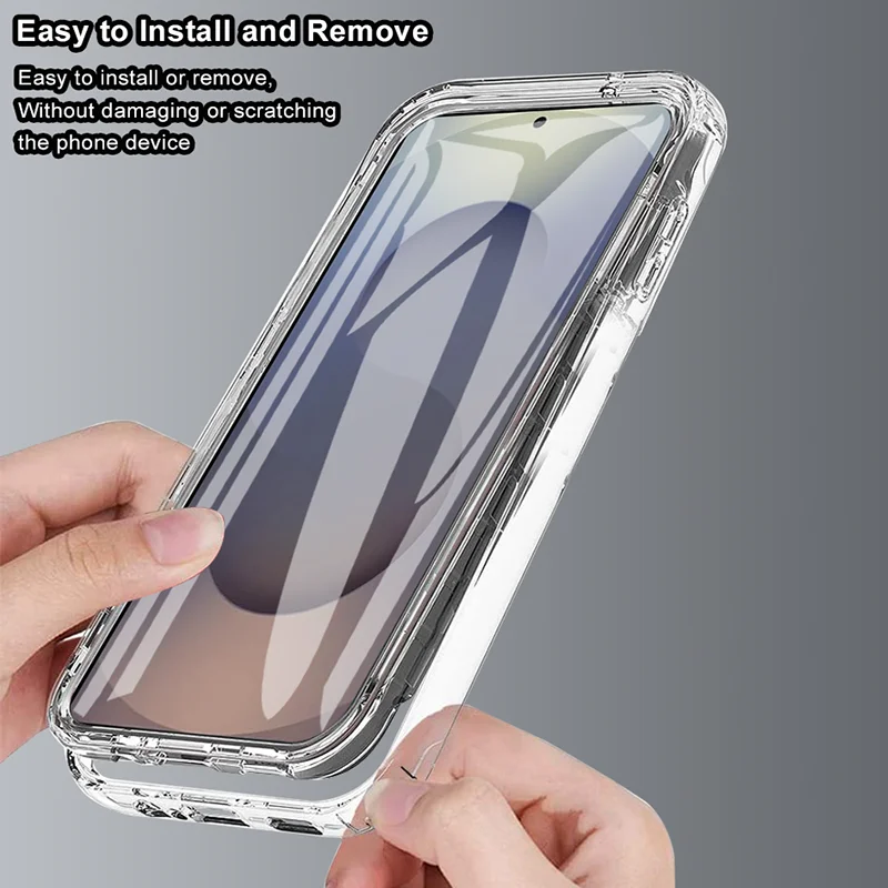 Slim Fit 360° Full Wrap Clear Silicone Anti-Drop Scratch Resistant Case