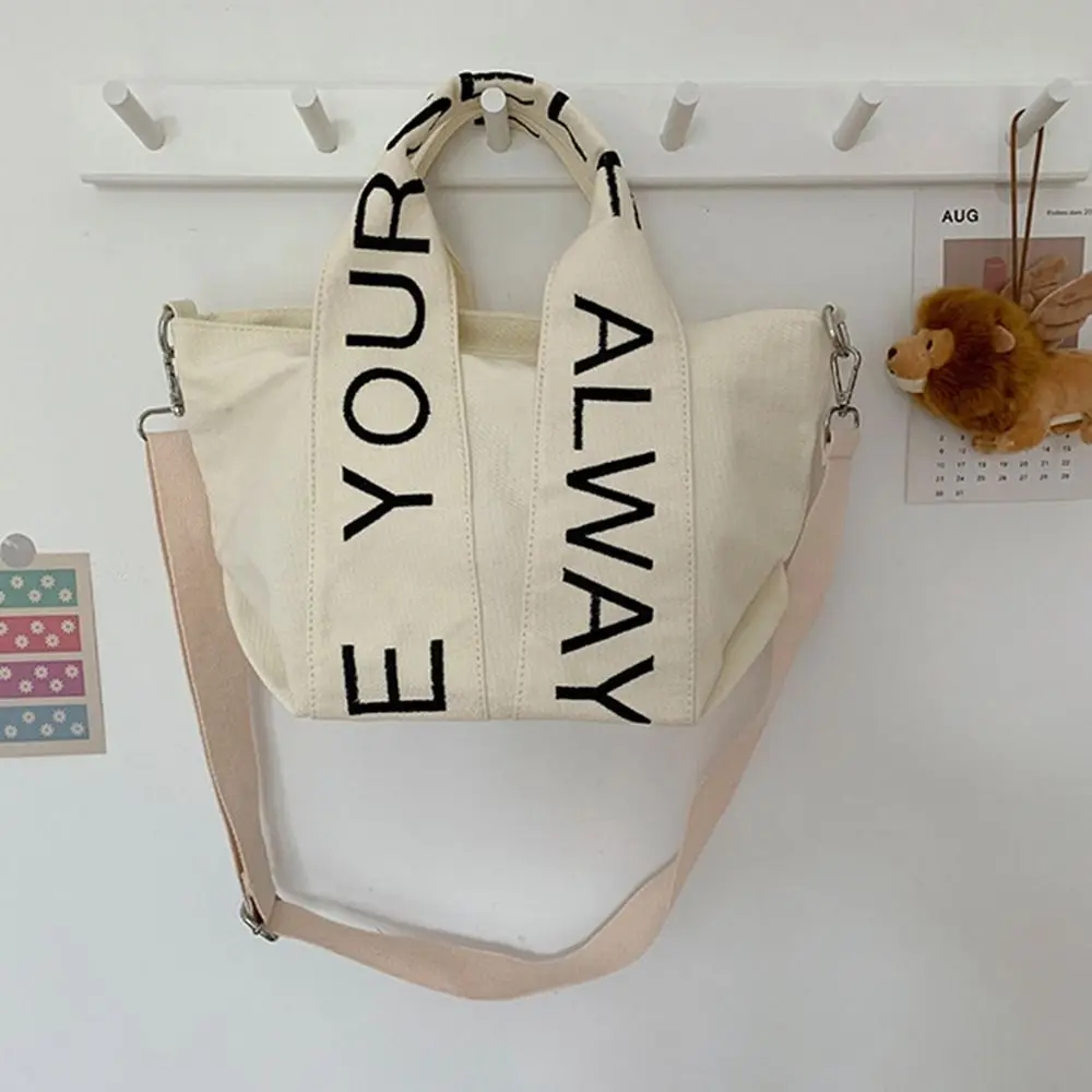 

Print Letter Canvas Bag Casual Handbag Crossbody Bag Tote Bag Shoulder Bag Messenger Bag Women