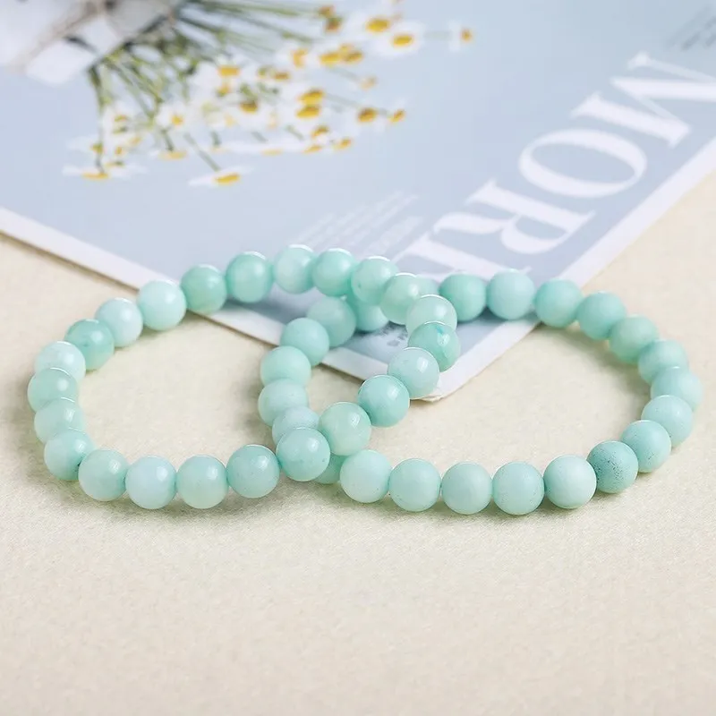 JD Natural Blue Chalcedony Aquamarine Angelite Amazonite Color