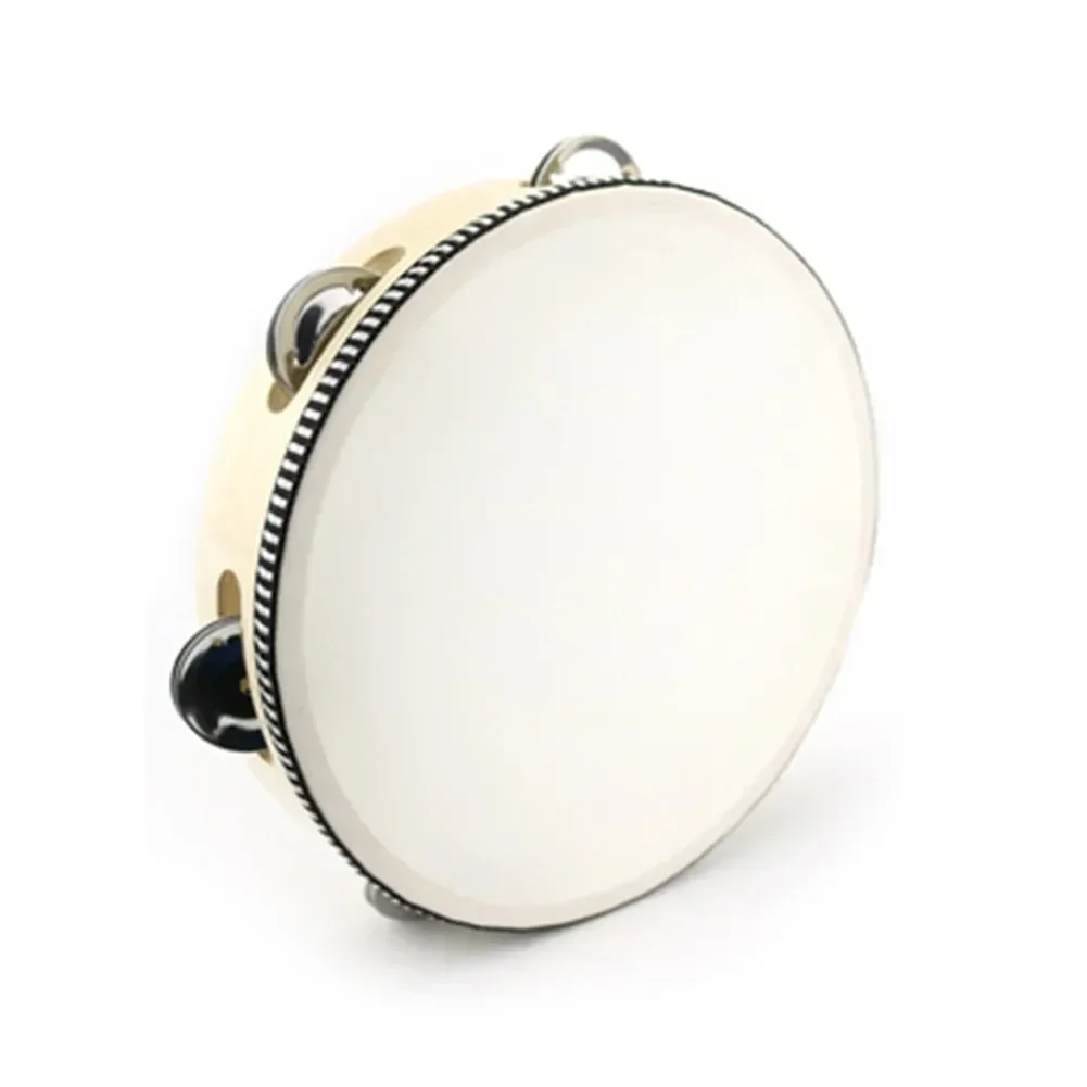 Dancing Concert Tambourine 4/6/8/ Inch Musical Tambourine Beat Instrument Hand Drum Metal Jingles Wood + Imitation Sheepskin NEW