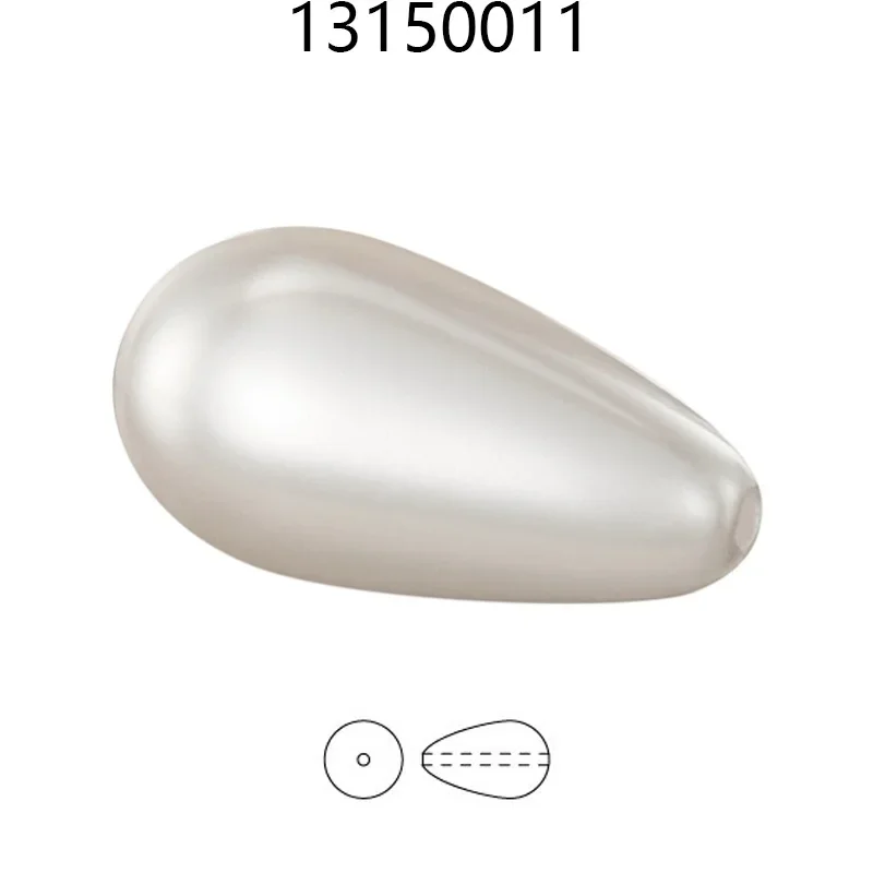 100 % echtes Preciosa 13150011 Birnenförmige Perle, 1H Tropfenperlen mit vollständig gebohrtem Loch für DIY-Schmuck