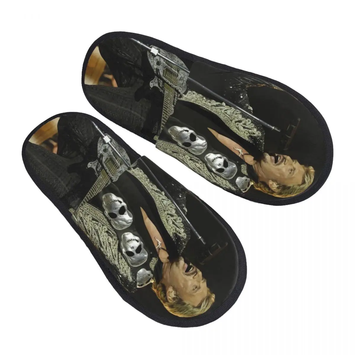 

Memory Foam Slippers Women Soft Warm Heavy Metal Rock House Slippers