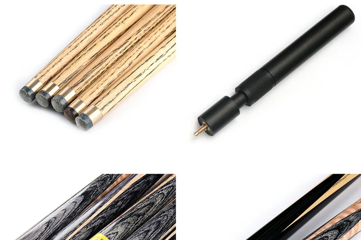 OMIN 57 인치 드리머 스누커 당구 큐 스틱, 익스텐더 및 케이스 홀더, 9.8mm, 11.5mm