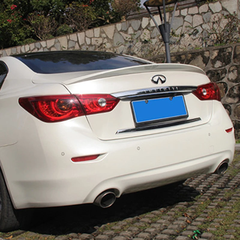 

For Infiniti Q50 Q50S Car Decoration 2014 2015 2016 ABS Plastic Paint Painting Color Rear Trunk Spoiler