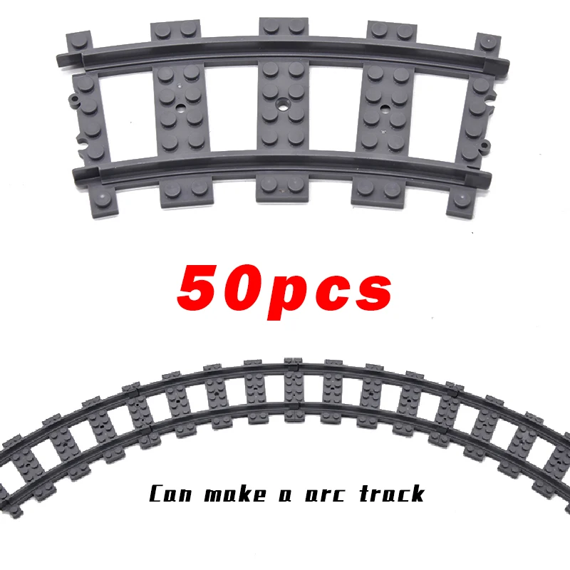 City Trains Flexible Switch Railway Tracks Rails Crossing Forked Straight Curved Building Block Bricks Toys Compatible with 7996 wood blocks for crafts Blocks