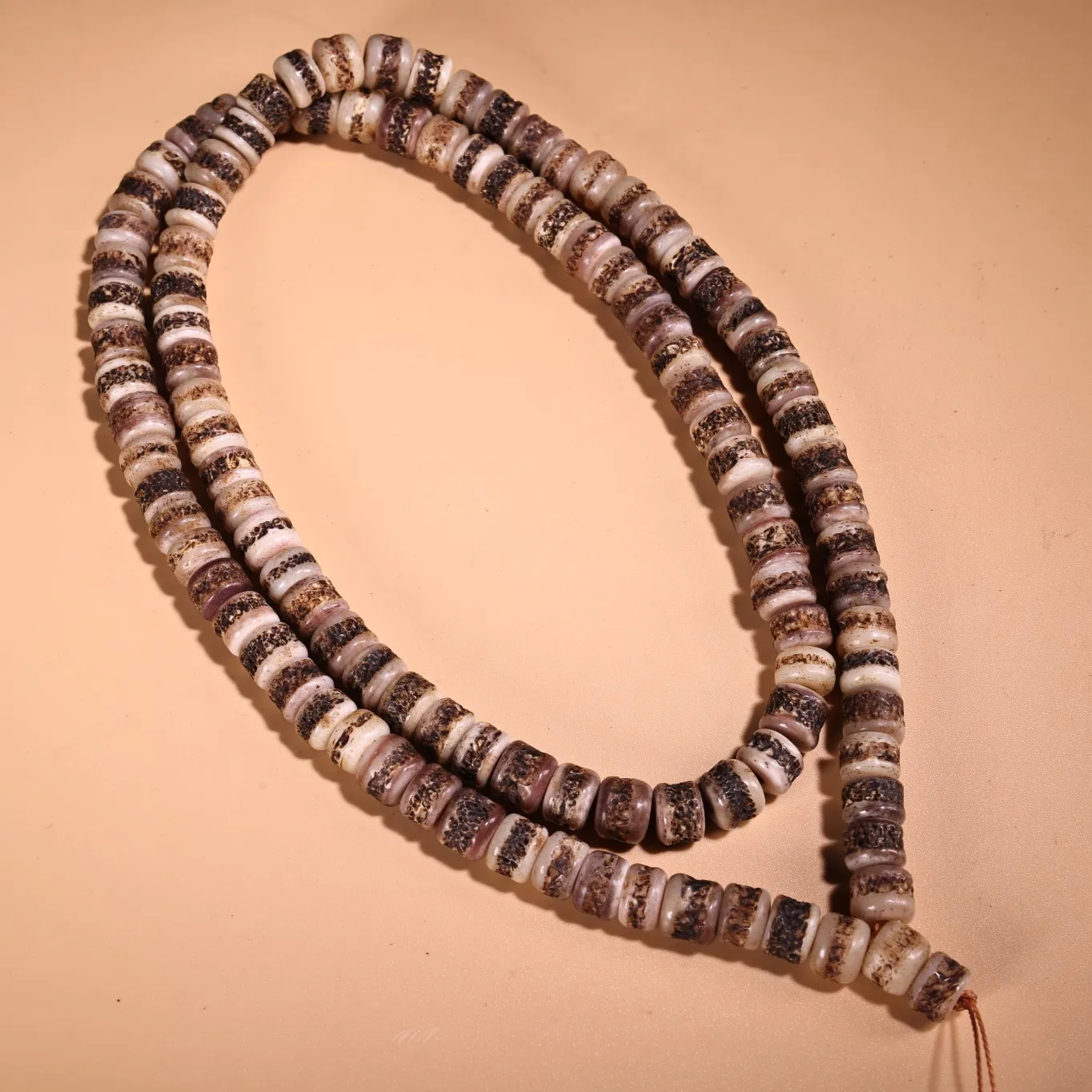 

17"Tibetan Temple Collection Old Natural Gabbra 108 Buddha Beads Kabbala Necklace Pendant Amulet Dharma Town house Exorcism