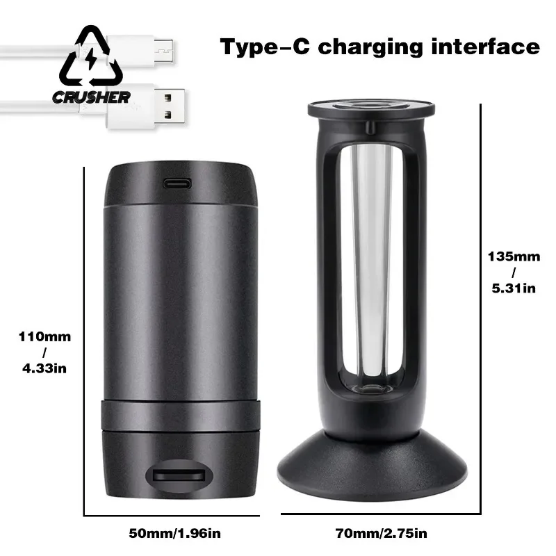 Herb Grinder Smoking Accessories CRUSHER Electric Herb Grass Grinder Horn Tube Cigarrate Filling Machine Spice Herbal Crushers for Tobacco Shop
