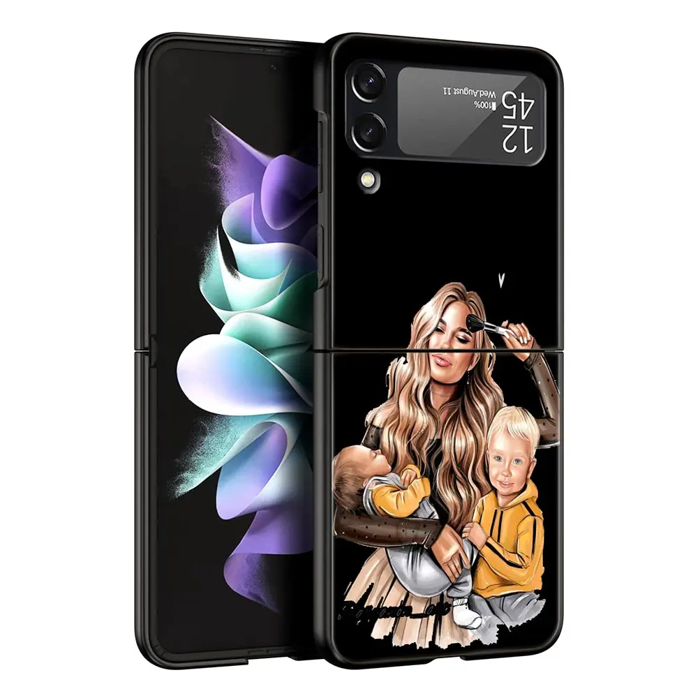 Chic Black Brown Hair Design Phone Case - Stylish Protective Hard Shell