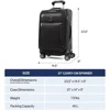 Platinum Elite Softside Expandable Carry on Luggage, 8 Wheel Spinner Suitcase, USB Port, Suiter, Men and Women, True Navy Blue 6