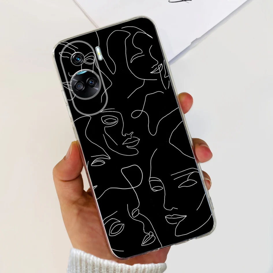 Stylish Pattern Soft Silicone Clear Back Cover