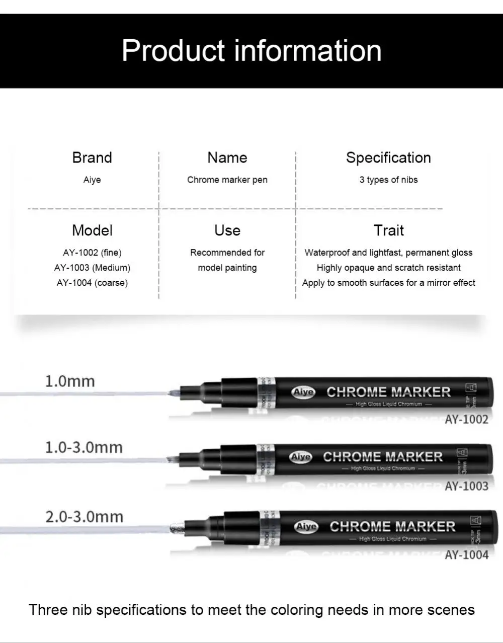 Chrome Silver Marker DIY Paint Marker Mirror Liquid Chrome Finish Metallic  Water UV Resistant Supplies Craftwork