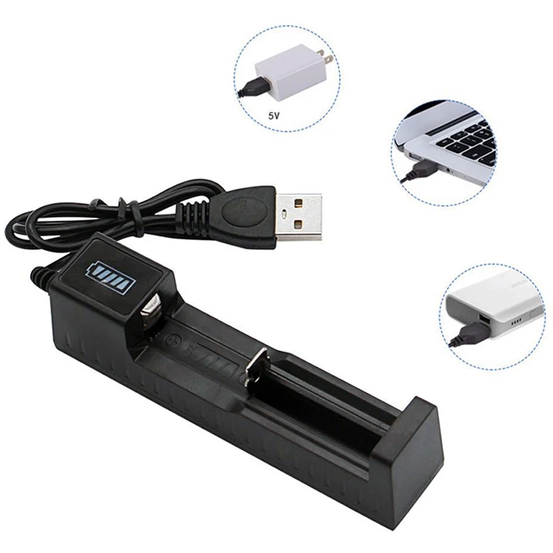 Rechargeable Lithium Battery Charger for 18650 16340 14500