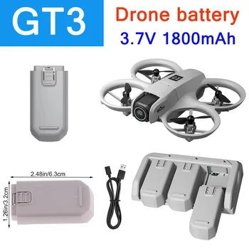 Caricabatteria mini drone GT3 Batteria originale da 3,7 V 1800 mAh per GT3/GT3 Max/i1 PRO Drone all'ingrosso