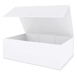 Elegant Collapsible Magnetic Gift Box with Lid - 28 x 20 x 9CM (WHITE)