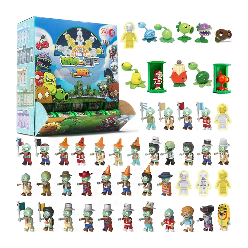 Piante Vs. Zombies 50 Stili Zombie Legion Assembly Building Block Pvz Game Model Jenga Collezione Per Bambini Puzzle Toys Gifts