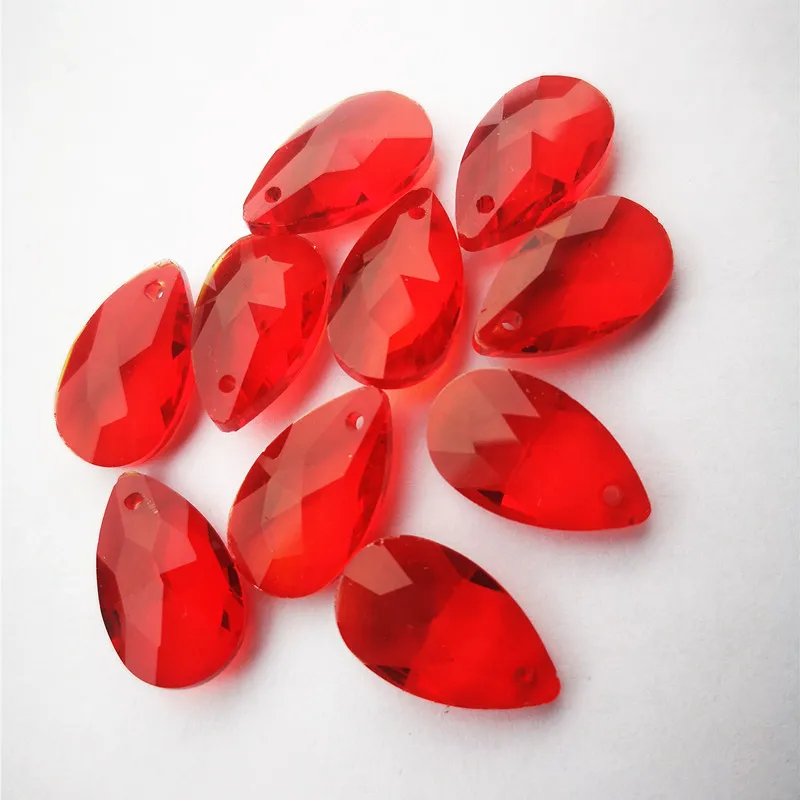 Crystal beads crystal sun catcher crystal beads garlands 12pcs/Lot 22MM crystal faceted pear Christmas ornament Diy suncatcher making women's charm earing necklaces jewelry accessories
