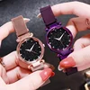 Women Rhinestone Starry Dial Stainless Steel Strap Lady Quartz Watch Fashion Simple Watch Strap Wristwatches Bracelet for Women 1