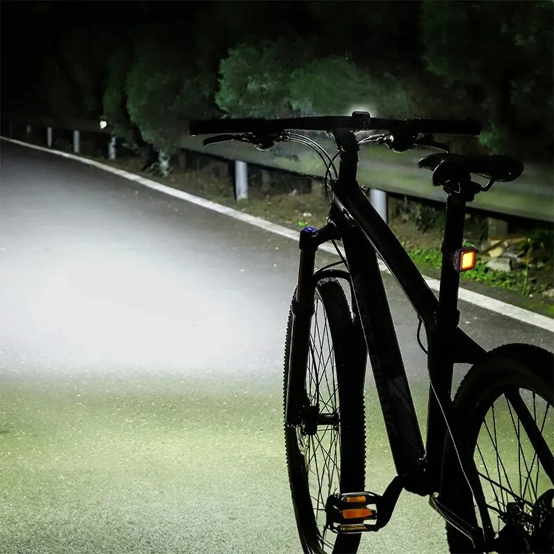 WEST BIKING Cycling Mini Front/Rear Lights 250mAh Rechargeable LED High Visibility Taillight Bicycle Front Fork Light Hiking