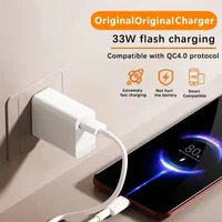 Быстрое зарядное устройство QC 3.0, кабель USB Type C, 33 Вт, 6 А, быстрая зарядка, турбозарядка, адаптер для зарядного устройства для мобильного телефона для Samsung Xiaomi 2026, новинка — изображение 3