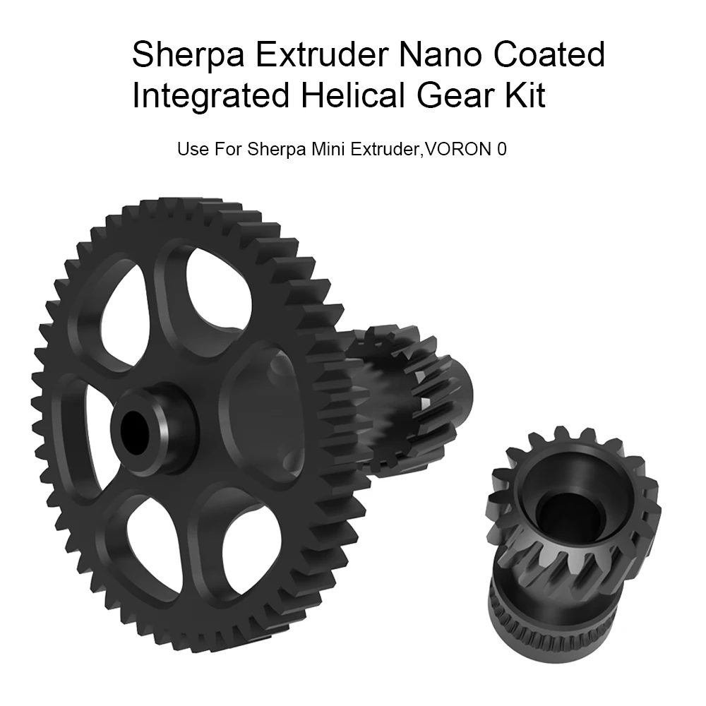 FYSETC Sherpa CNC 폼 헬리컬 기어 나노 코팅 원피스 기어 키트, Voron V0 3D 프린터용 고정밀 압출기 기어
