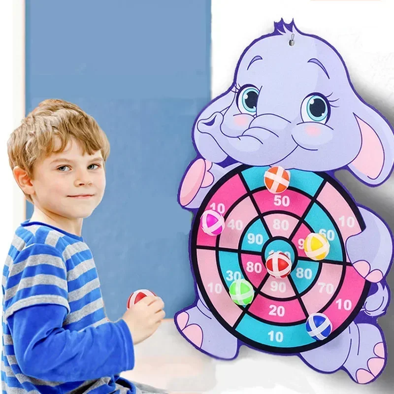 Montessori Dart Board Target Sports Game Toys For Children 4 To 6 Years Old Outdoor Toy Child Indoor Girls Sticky Ball Boys Gift 2