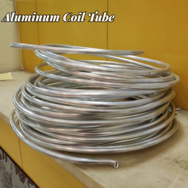 Tubo de bobina de aluminio de 1M, tubo de aceite lubricante OD 4/6/8/10/12/16mm, 0,8mm, 1mm de espesor, refrigeración de aire acondicionado - Imagen 2