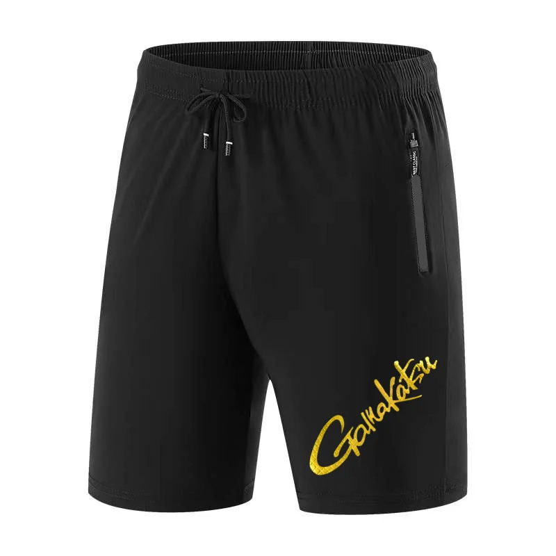 Men's Summer Fishing Shorts Outdoor Sports Quick Dry Pants Elastic Waist Zipper Fishing Shorts Gamakatsu Sunline