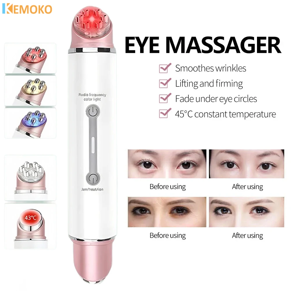 EMS Eye Beauty Device Microcurrent Massage Remove Eye Bag Dark Face Tighten Circles Light Therapy Lifting Massage Instrument eye massager
