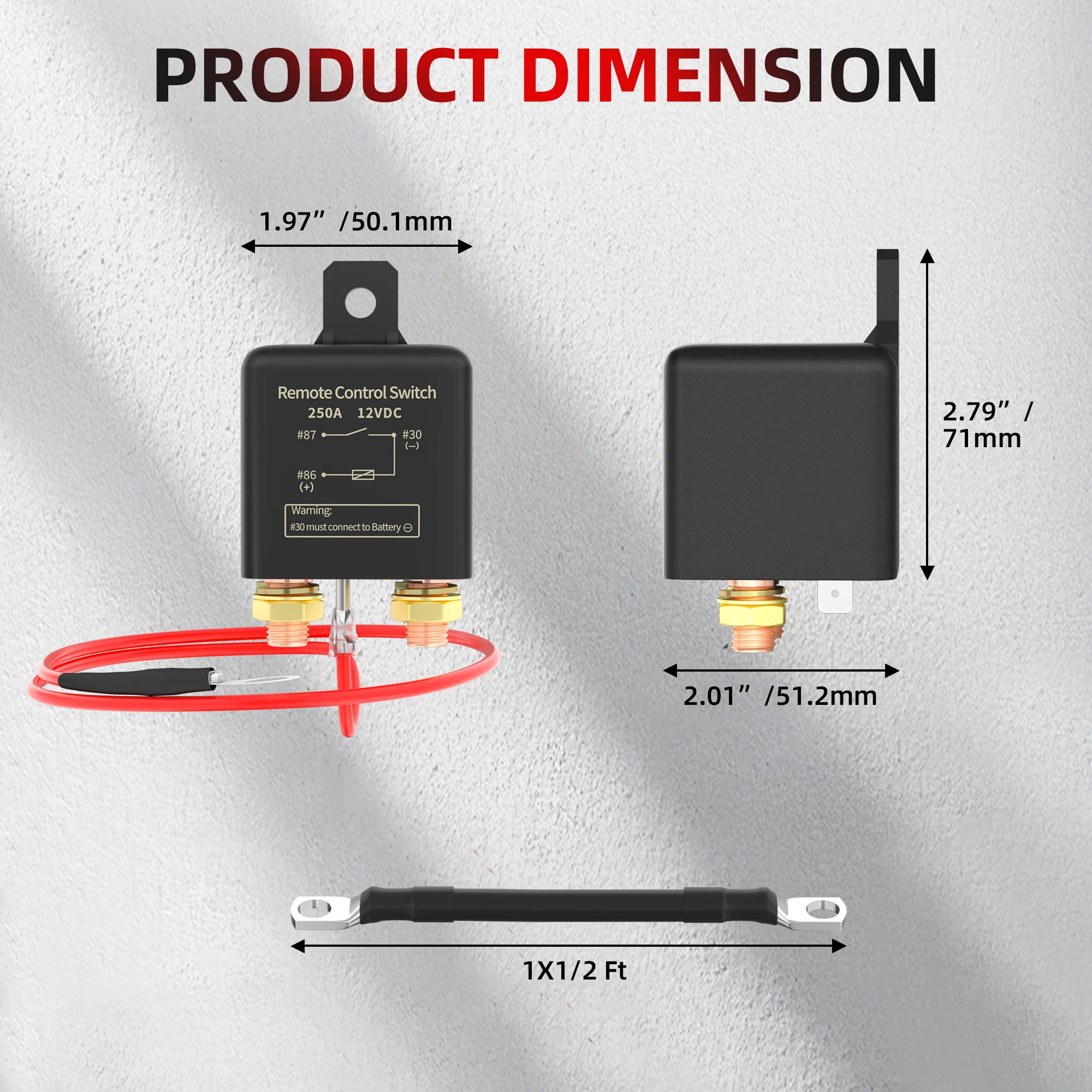 Interruttore Remoto Batteria Auto 12V 250A - Telecomando Per Stacca Batteria, Antifurto E Anti-scarica - Foto 10