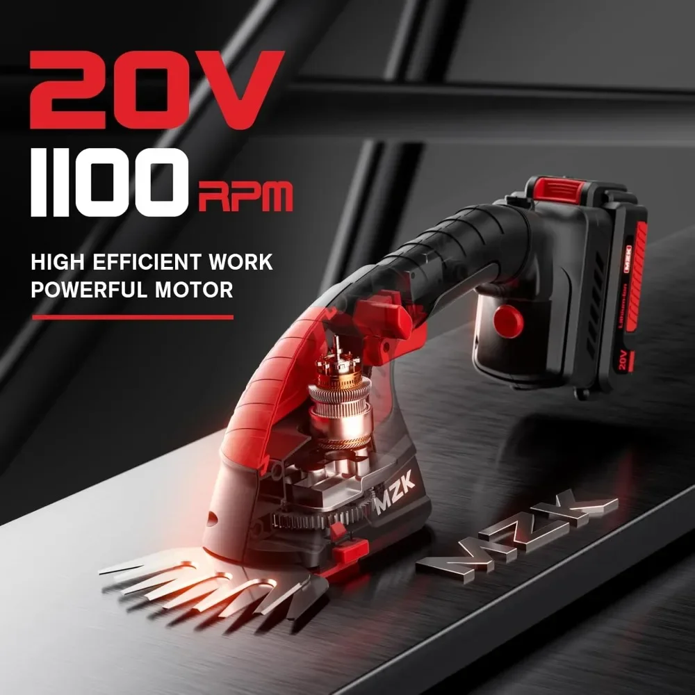 20V Cordless Hedge Trimmer,Handheld Grass Cutter, Hedge Shear for Garden, Lawn(2.0Ah Battery and Charger Included) 4