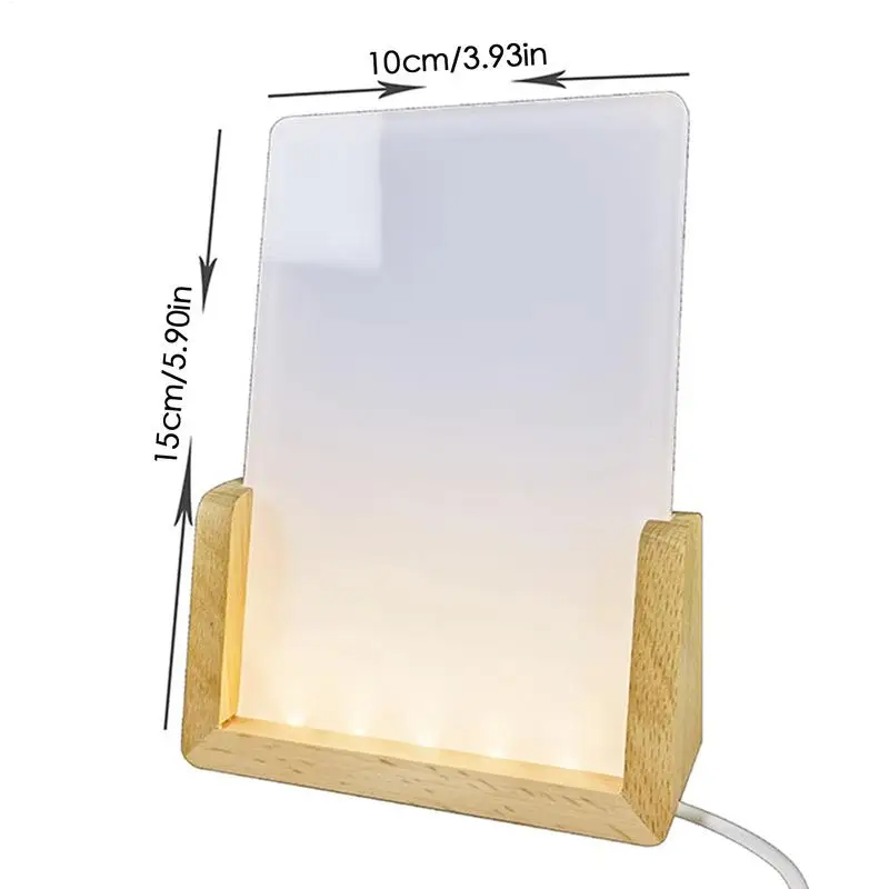 Sublimation Acrylic Blank Photo Frame 3D Night LED Light Lamp Base Heat Transfer