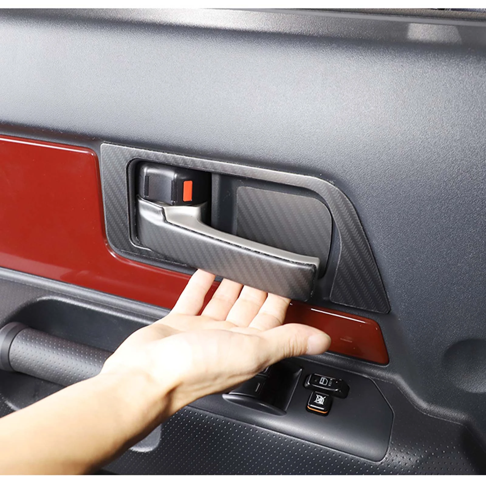 Car Interior Door Handle Cover Frame Stickers for Toyota FJ Cruiser