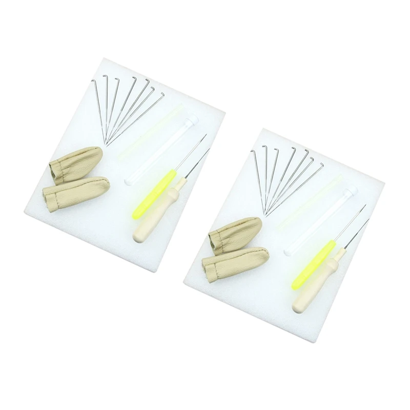 

2Set Needle Felting Starter Kit Wool Felt Tools Mat + Needle + Accessories Craft