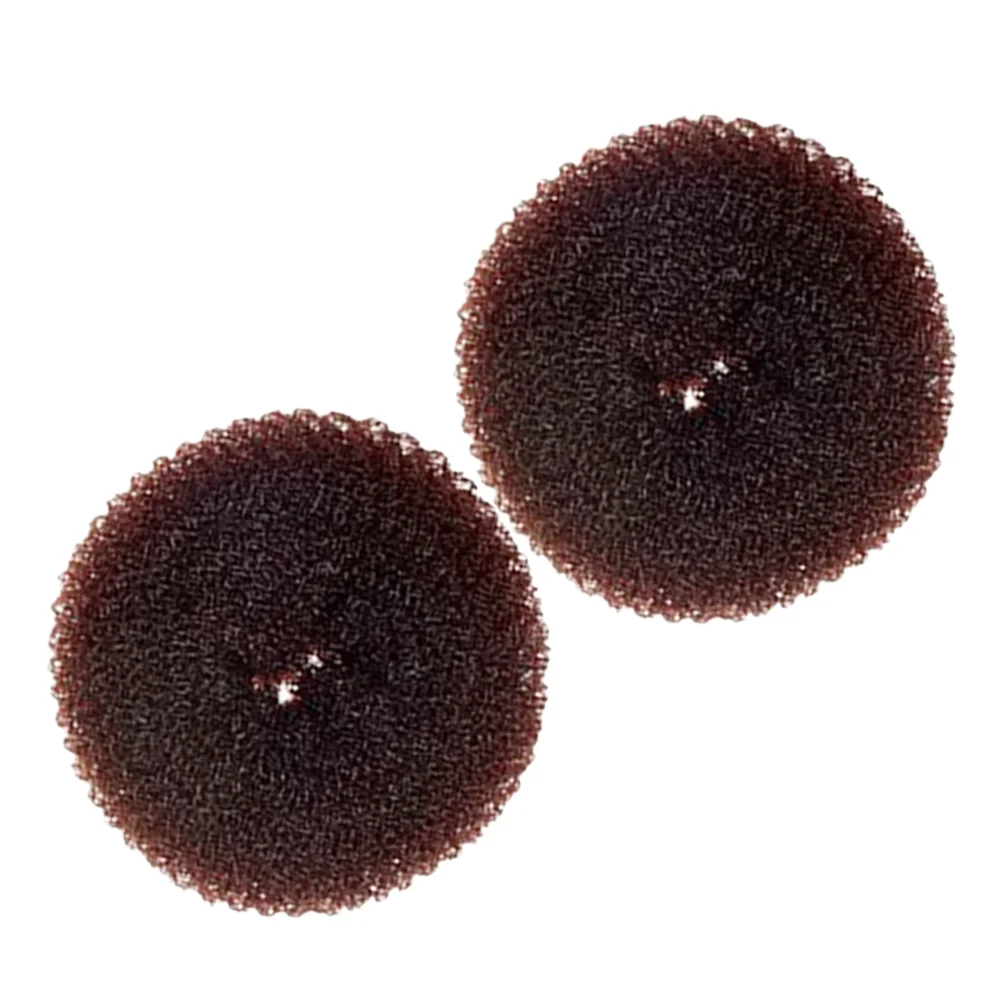 2 Pcs Bun Styler Donuts Hair Maker Form Shaping Ballet Accessories Nylon Silk Short Bride Long
