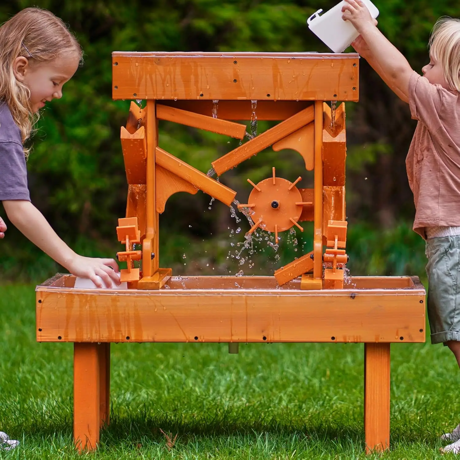 Water Table and Sand Table for Outdoor and Indoor Use-Weather-Proof Sensory Play-Durable Material Multi-Functional Design