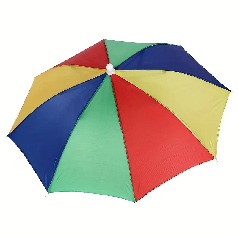 Hands-Free Multicolor Umbrella Hat Sun/Rain Protection for Outdoor Adventures & Daily Commutes