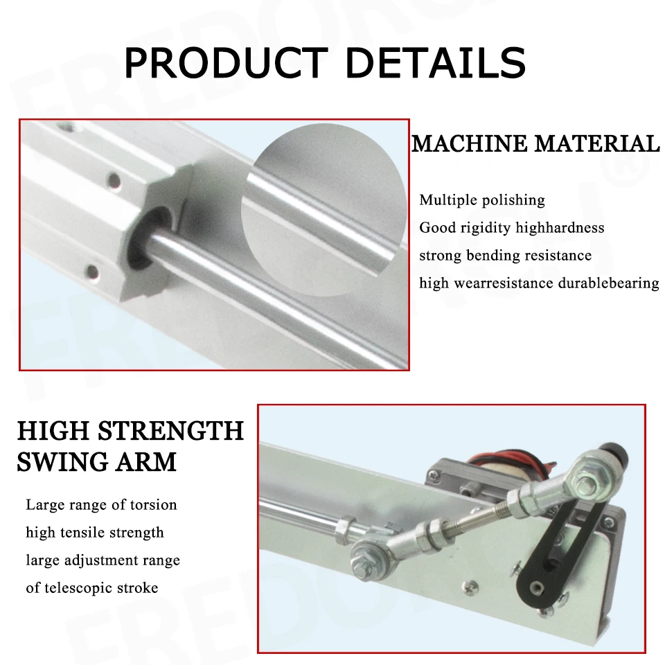 FREDORCH Reciprocating Linear Actuator, DC 24 Volt Power Adapter Variable Speed 120r/Min Stroke 30-150mm dildo Sex Machine Woman
