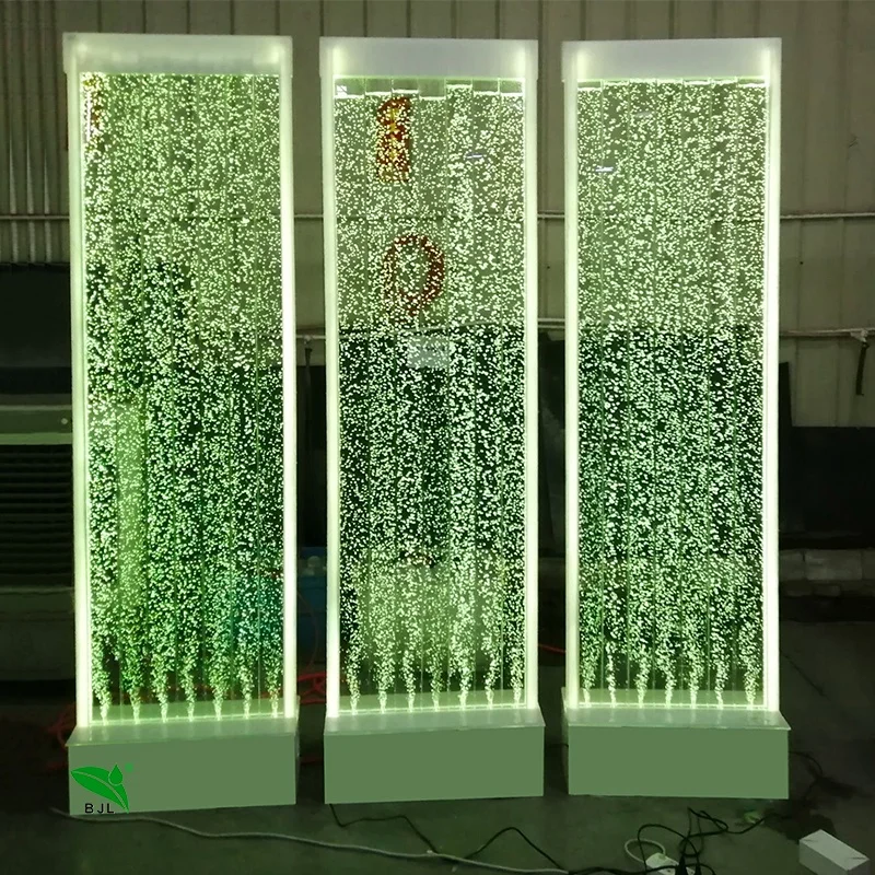 맞춤형 도매 홈 데코 LED 색상 변경 물방울 벽 폭포 분수 룸 디바이더