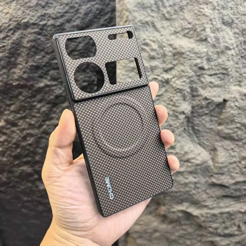 Vegan Leather Magnetic Stripe Phone Case with Shockproof Bumper