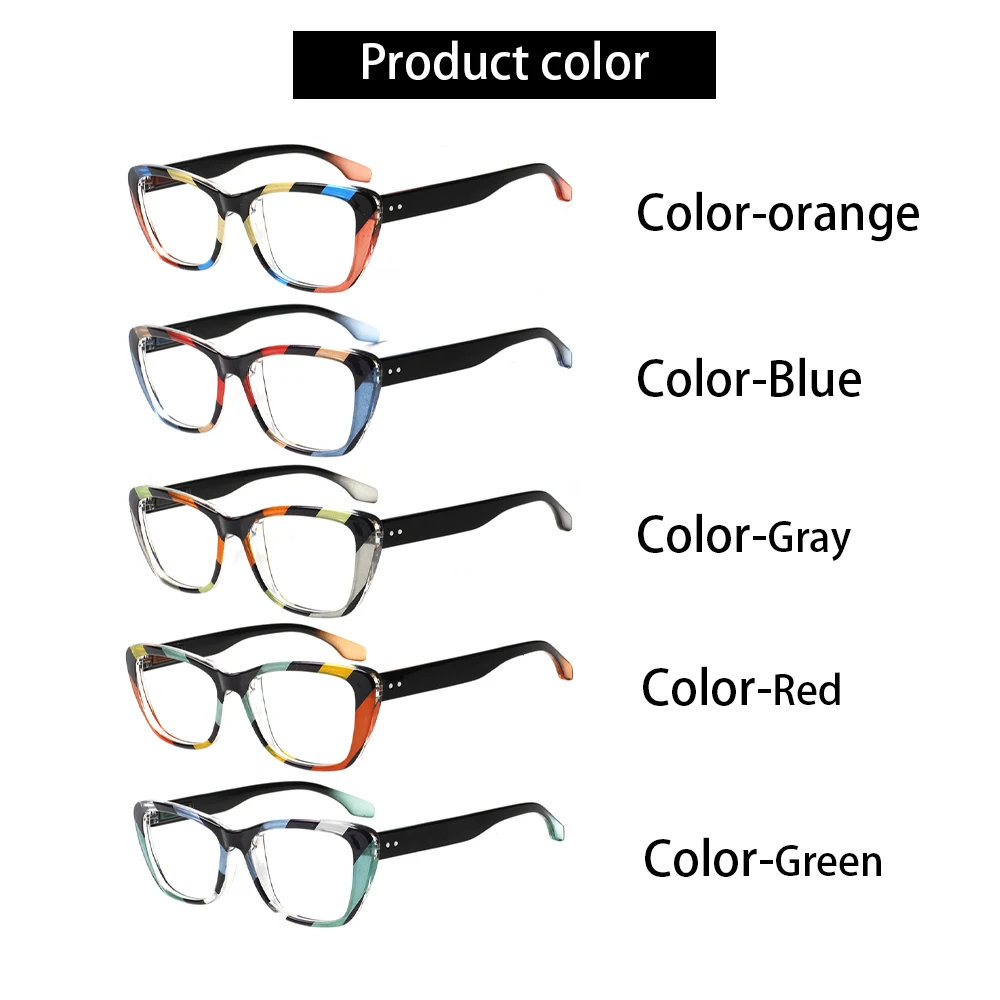 Anti Blue Light Reading Glasses Ultra Light Frame Men Women Fashion Style Prescription Glasses with Spring Hinges 6