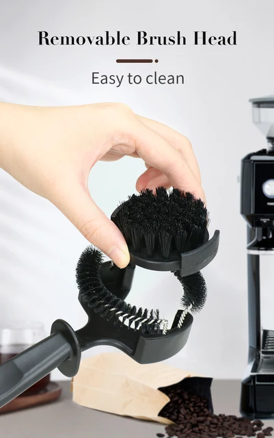 Brosse pour moulin à café 51/58mm, amovible, à Long manche, pour poudre,  pour dépoussiérer, poignée confortable, Double extrémité pour café et Bar -  AliExpress