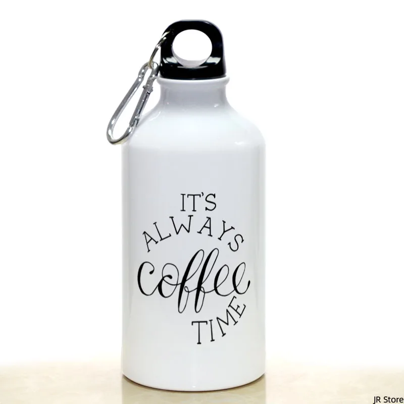

IT'S ALWAYS COFFEE TIME Sport Water Bottle With Carabiner Gifts 17oz