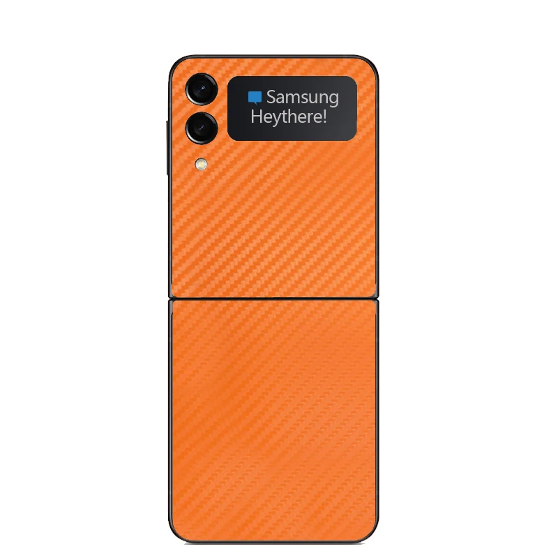 3D Carbon Fiber Anti-Scratch Phone Sticker For Samsung Z Flip3 5G Back + Hinge Protector Matte Film For Galaxy Z Flip 3 5G Skin