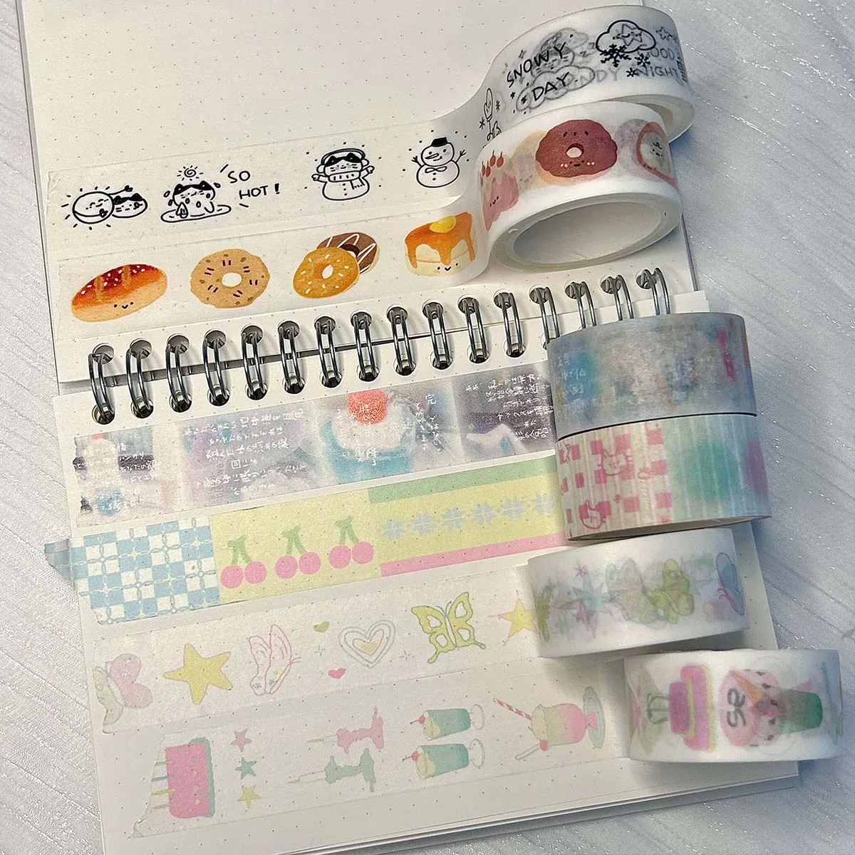 Scrapbooking Materials Washi Tape Dessert Food Deco Masking Tapes Calendar Stickers Diy Arts Crafts Album Journal Planner 5
