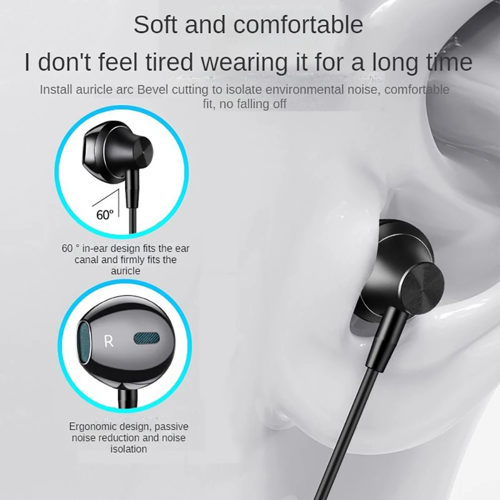 Headconjunto Intra-auricular com Fio Estéreo Clipe de Colar Microfone Subwoofer Canto Jogo Interface Microfone 35 mm Adequado para Telefone Samsung - Image 2