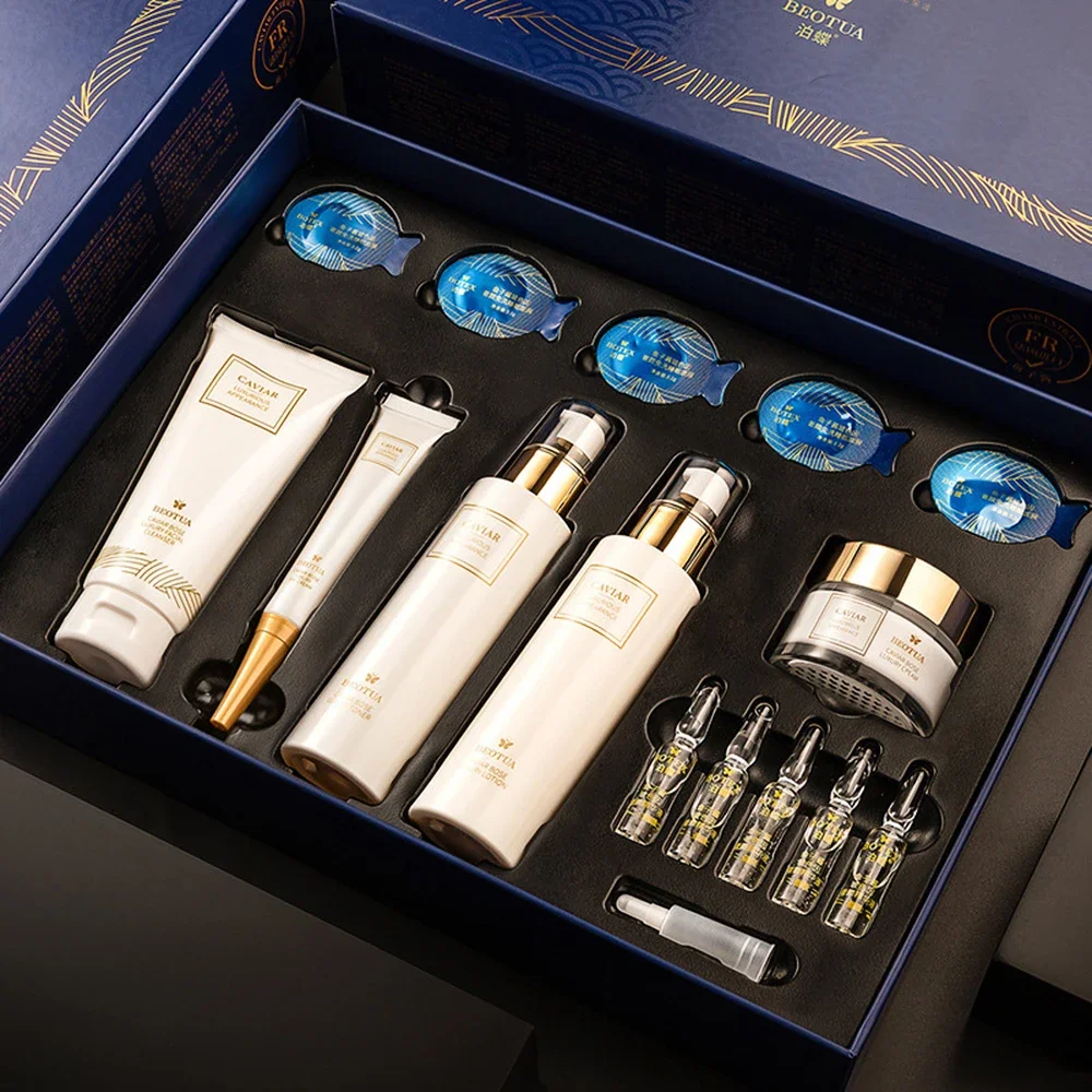 Facial Skin Care Set With Box Caviar Essence Face Serum 15pc Set Moisturizing Skincare Kit Beauty Health Korean Facial Skin Care 1